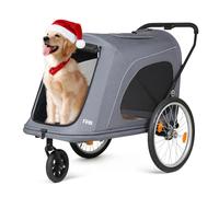 Beberoad Pets R8 - Cochecito plegable para mascotas y remolque para mascotas para perros grandes e inmóviles, ancianos, discapacitados y perros embarazadas, convenientemente transportable en bicicleta