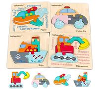 Beberolen Puzzles de Madera para Niños y Niñas, Juegos Montessori Juguetes Educativos para Infantiles, Regalos Originales de Cumpleaños para Bebé