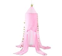 Bebés Dosel de Cama de Princesa,Mosquitera de Cúpula Niños,Dosel para Cama con Cadena de Estrellas,Cortina de Cama de Corona de Cuna de Bebé,Tienda de Red Mosquito Decoración de Sala de Juegos Color B