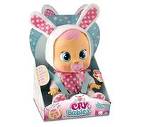 BEBÉS LLORONES Coney el conejito | Muñeca interactiva que llora de verdad con chupete y Pijama de conejito blanco - Juguete y Regalo para niñas y niños +18 Meses