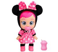 Bebes Llorones Disney Minnie, Muñeca Bebé Inspirada en Minnie Mouse de Disney, Vestida con su Vestido Rosa Personalizado, Llora Lágrimas de Verdad, Juguete Regalo para Niñas y Niños de 18+ Meses