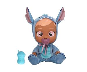 Bebés Llorones Disney Stitch, Muñeco Bebé Inspirado en Stitch de Disney, Vestido con su Pijama Azul Personalizado y Llora Lágrimas de Verdad, Juguete para Niñas y Niños de 18+ Meses