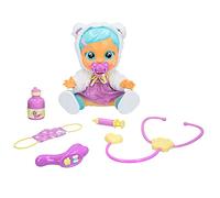 BEBÉS LLORONES Dressy Kristal está malita | Muñeca interactiva para Jugar a médico con Kit doctora y Ropa para vestir; llora de verdad y se pone malita | Muñeco para niñas y niños +18 Meses