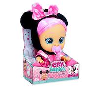 BEBÉS LLORONES Dressy Minnie - Muñeca interactiva que Llora de Verdad con Pelo a Peinar, Ropa para vestir y Accesorios para jugar - Juguete y Regalo para niños y niñas
