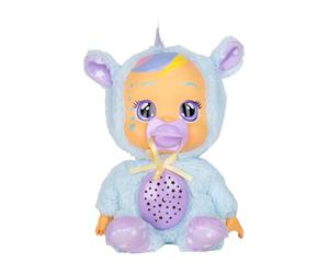 BEBÉS LLORONES Goodnight Starry Sky Jenna | Muñeca suave Quitamiedos para dormir, que llora lágrimas LED y proyecta Estrellas con Música relajante - Regalo para niños y niñas +2 Años
