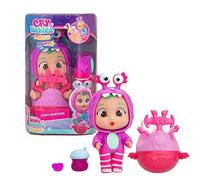 BEBÉS LLORONES LÁGRIMAS MÁGICAS Bubu - Coleccionable Mini Muñeca Bebé con Pijama de Monstruito, Llora Lágrimas Slime y Salta con su Scooter - Juguete para niños y niñas 3+ años
