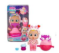 BEBÉS LLORONES LÁGRIMAS MÁGICAS Momo - Coleccionable Mini Muñeca Bebé con Pijama de Monstruito, Llora Lágrimas Slime y Salta con su Scooter - Juguete para niños y niñas 3+ años