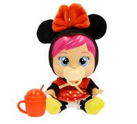 Bebés Llorones Loving Care Disney Minnie, Muñeca Bebé Inspirada en Minnie Mouse, Incluye 3 Accesorios, Llora Lágrimas Reales, Juguete Regalo para Niñas y Niños a Partir de 3 Años