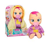 Bebés Llorones Newborn Bath Time Zoe, Muñeca Bebé, la Recién Nacida Zoe Disfruta de la Hora del Baño Reaccionando al Agua y Llorando Lágrimas de Verdad, Juguete para Niñas y Niños de 18+ Meses