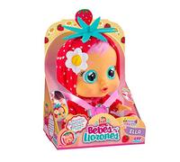 BEBÉS LLORONES Tutti Frutti Ella | Muñeca interactiva que llora de verdad con chupete y pijama con olor a Fresa - Muñeco y Juguete para niñas y niños +18 Meses
