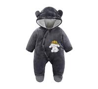 Bebés Mameluco Invierno Traje de Nieve Bebé Fleece Otoño Franela Lindo Bodies Body Manga Larga mono con capucha abrigo para e