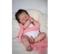 Bebes Reborn Niña Originales Muñecas Reborn Verdadero Reborn Muñecas bebé 19 Pulgadas Hechos a Mano con Cuerpo de Tela Suave como un bebé Real Ojos Cerrados Duerma