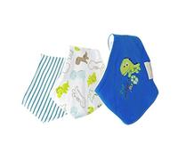 Bebés sialorrea bebé Bandana babero único 3 capas algodón suave elegante para bebés y niños frontal Dribble babero con correas ajustables, 6 unidades Dinosaur