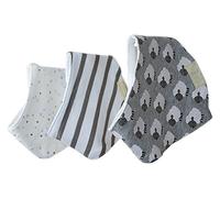 Bebés sialorrea bebé Bandana babero único 3 capas algodón suave elegante para bebés y niños frontal Dribble babero con correas ajustables, 6 unidades Sheep & Elephant