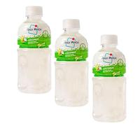 Bebida asiática Mogu Mogu Coco 320 ml Pack 3 botellas con jelly de nata de coco Refresco tropical listo para beber