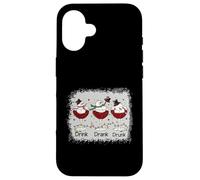 Bebida Bebida Drunk Cool Snowman Christmas Drink Team Carcasa para iPhone 16