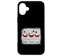 Bebida Bebida Drunk Cool Snowman Christmas Drink Team Carcasa para iPhone 16 Plus