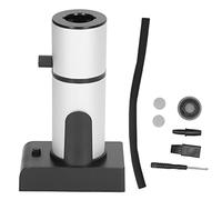 Bebida Cóctel Fumador Infusor de Humo de de Mano Engranajes de Humo Ajustables para Barbacoa Picnic Carne Verduras Queso Postre Aluminio Aleación de Zinc Ligero Portátil (Plata)