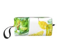 Bebida Cóctel Limón Hielo, Bolsa de Maquillaje Bolsa de cosméticos Bolsa de artículos de tocador de Viaje portátil Bolsa de Maquillaje
