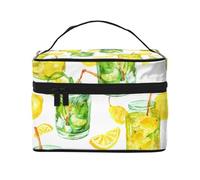 Bebida Cóctel Limón Hielo, Bolsa de Maquillaje Bolsa de cosméticos Bolsa de Aseo de Viaje portátil Estuche para lápices