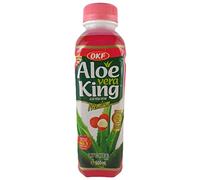 Bebida de aloe vera King Litschi, 20 unidades de 500 ml, incluye 5 € desechables.