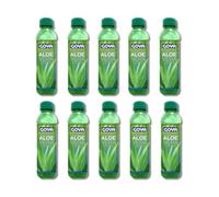 Bebida de Aloe Vera Original con Trozos de Pulpa Natural - Pack Ahorro de 10 Botellas de 500ml - Refresco Hidratante y Refrescante sin Conservantes ni Colorantes Artificiales - NEXU