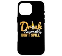 Bebida de diversidad de cerveza responsablemente no derrame feliz 4 de julio Carcasa para iPhone 16 Pro Max