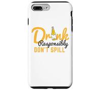 Bebida de diversidad de cerveza responsablemente no derrame feliz 4 de julio Carcasa para iPhone 7 Plus/8 Plus