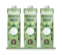 Bebida de Pistacho Policom Pack de 3 x 1 Litro - Leche Vegetal de Pistacho Tostado de Italia - Sin Colorantes - Certificado Vegano - Alternativa Saludable y Dulce para Café y Batidos - NEXU