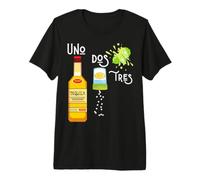 Bebida Divertida Tequila Sal Lima Bebidas Uno Dos Tres Camiseta Premium
