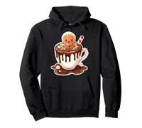 Bebida Dulce de Invierno Caliente de Pan de Jengibre de Cacao Caliente Sudadera con Capucha