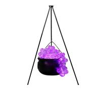 Bebida encantada - Trípode de metal plegable premium, cuenco de calentamiento versátil | Resistente al óxido de gran terraza Haunted Decor Spooky Outdoor Festival Deluxe Garden Harvest Party