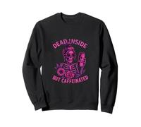 Bebida energética de café Dead Inside But Caffeinated Skeleton Sudadera