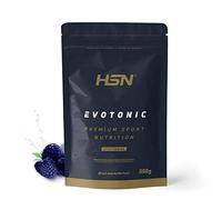 Bebida Isotónica en Polvo con Electrolitos Evotonic de HSN | Sabor Frambuesa 500 gr = 14 Tomas | Ciclodextrinas + Palatinosa + Sales Minerales + Peptopro + BCAAs | No-GMO, Vegetariano, Sin Gluten