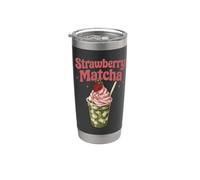 Bebida Matcha helada Matcha de fresa amante del té Boba Vaso térmico de acero inoxidable de doble pared