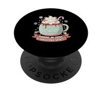 Bebida navideña de Invierno Running on Cocoa & Christmas Spirit tee PopSockets PopGrip Adhesivo