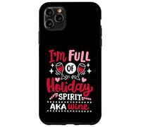 Bebida navideña Divertida para Amantes del Vino I'm Full of Holiday Spirit Carcasa para iPhone 11 Pro MAX