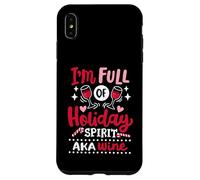 Bebida navideña Divertida para Amantes del Vino I'm Full of Holiday Spirit Carcasa para iPhone XS MAX