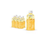 Bebida Nawon con Nata de Coco Pack 6 x 320 ml | Refresco con Zumo de Fresa, Mango, Lychee, Piña o Arándanos (PIÑA y Nata de Coco)