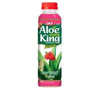 Bebida OKF Aloe Vera King sabor frambuesa 500 ml