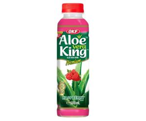 Bebida OKF Aloe Vera King sabor frambuesa 500 ml
