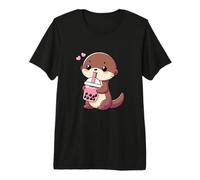 Bebidas de Nutria Marina Kawaii té de Burbujas nutrias de mar Boba Camiseta Premium