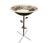 Bebidas de pájaros de pie, baño de aves para jardín al aire libre, 35 de metal Piscina de pájaros Cuenco de agua de cerca, Ogelstränk Bañera BOL Punto de agua de pie, bañera para pájaros para