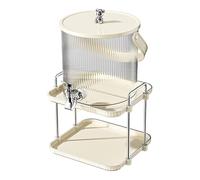 bebidas Dispensador de bebidas de plástico con soporte y bandeja Dispensador de bebidas for té solar, limonada de jugo de Agua Frescas jarra de agua(4L)