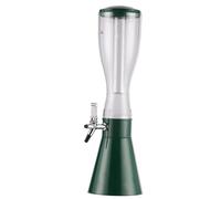 bebidas Dispensador de cerveza, dispensador de bebidas transparente de tiro frío de 3L/101 OZ con tubo de hielo extraíble for fiestas, Bar en casa jarra de agua(Groen)