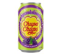 Bebidas Sparkling 345 ml x 24 unidades - Sabores Arándano Ácido, Cola, Chicle de Cereza, Uva, Sandía y Fresa & Nata - Refresco Gaseoso Original Sin Gluten (UVA)