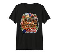 Bebiendo como un Boricua Camiseta Premium