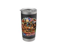 Bebiendo como un boricua Vaso térmico de acero inoxidable de doble pared