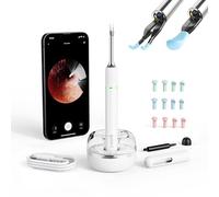 Bebird - Herramienta de eliminación de cera de oído, otoscopio limpiador de oídos con luz y pinzas, removedor de cera de oídos WiFi para púa de oído, kit de limpieza de oídos 3 en 1 con endoscopio HD