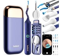 BEBIRD Otoscopio, 1920P HD Flexible Limpiador de Oídos, Profesional Limpia Oidos con Puntas de Repuesto Variadas, Limpieza de Oídos con Verificador/Espátula/Pinzas/Cucharilla para Adultos y Niños